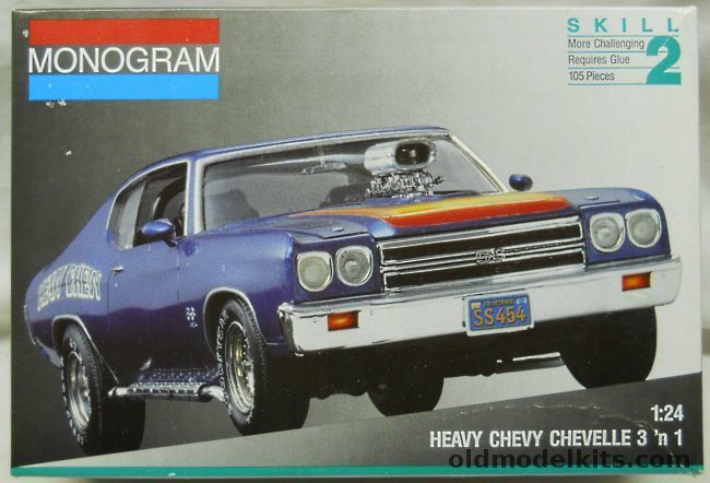 Monogram Heavy Chevy Chevelle 1970 Chevrolet Chevelle - 3 in 1, 2715 plastic model kit